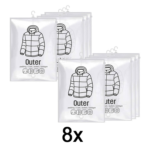 2x Wiszące Worki Próżniowe do Przechowywania (4 szt.) | VACUHANG